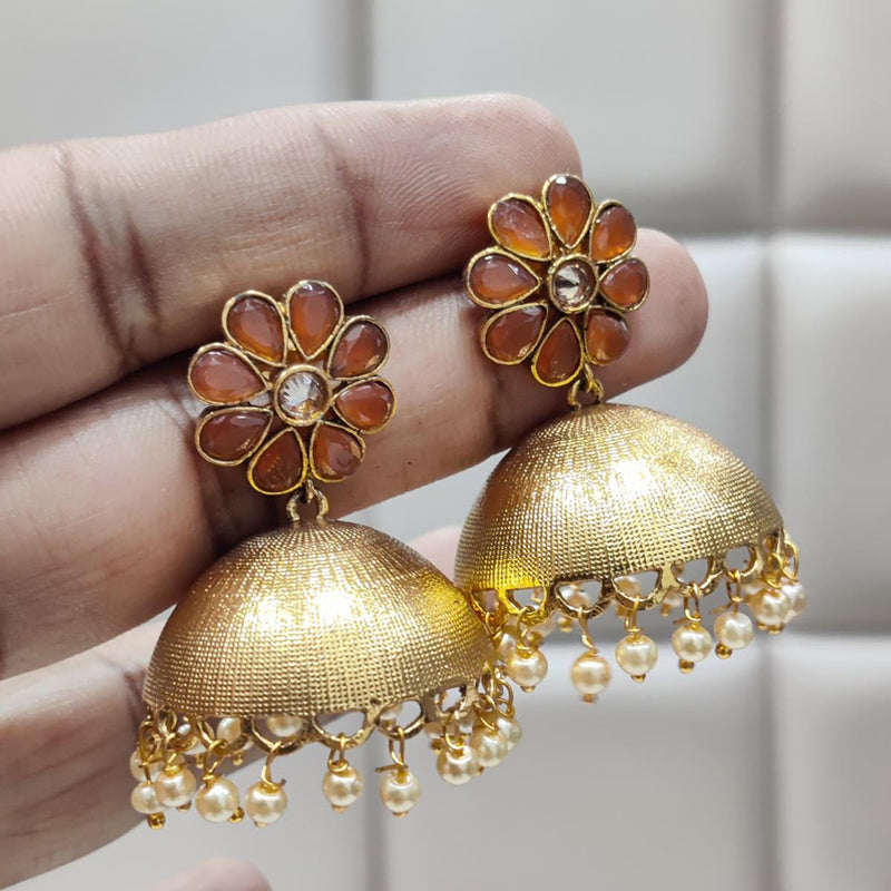 Copper on sale jhumka earrings