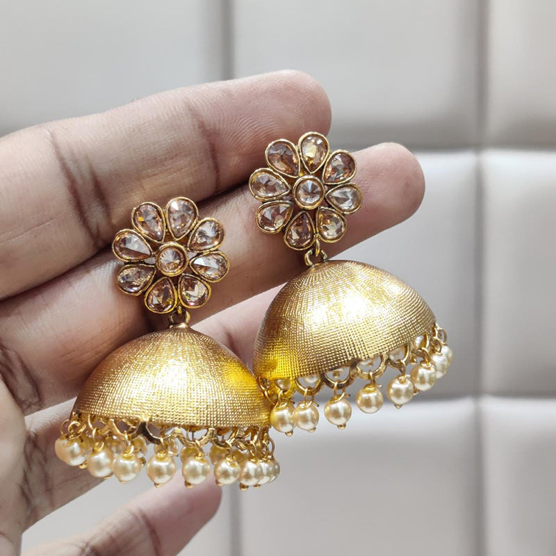 Jewel Addiction Copper Gold Plated Jhumki Earrings