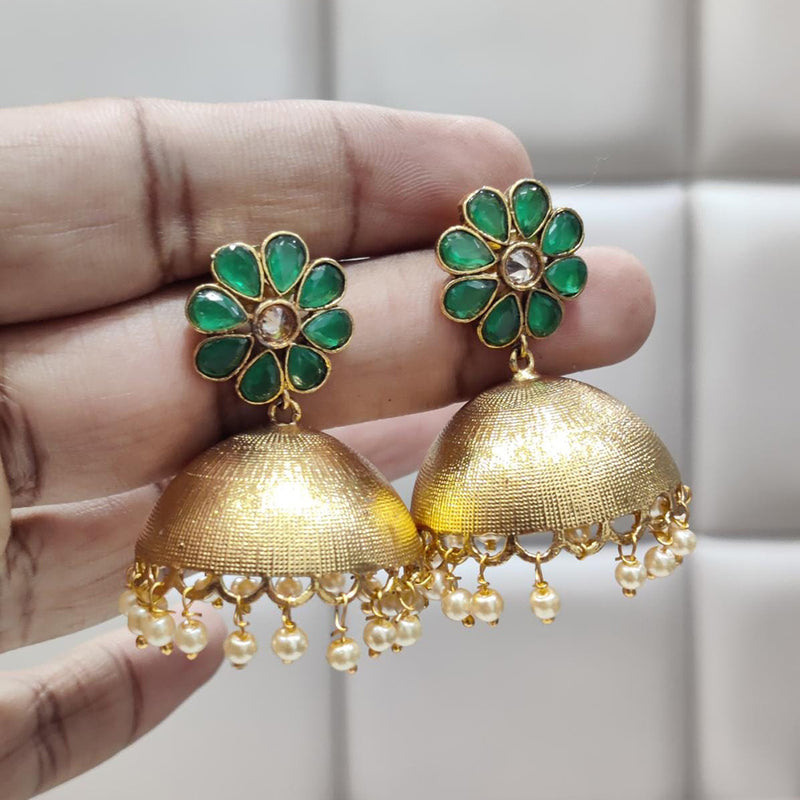 Jewel Addiction Copper Gold Plated Jhumki Earrings