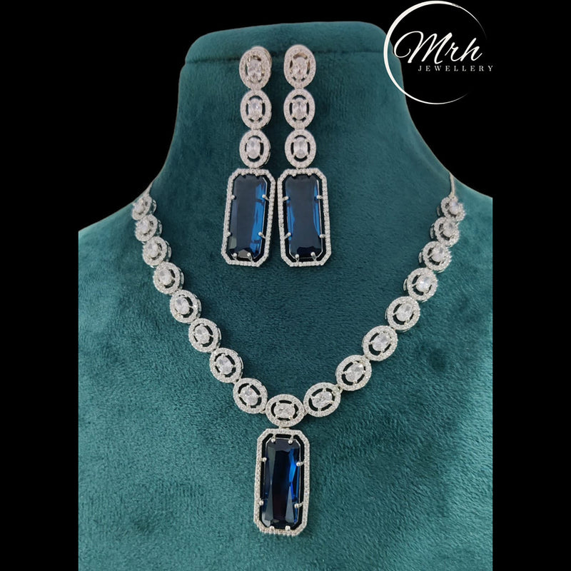 Jewel Addiction Silver Plated AD Stone Necklace Set