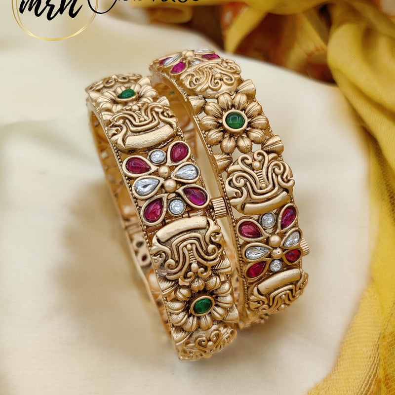 Jewel Addiction Copper Gold Bangles Set