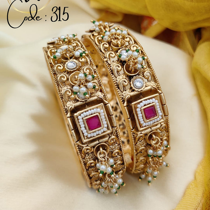 Jewel Addiction Copper Gold Bangles Set