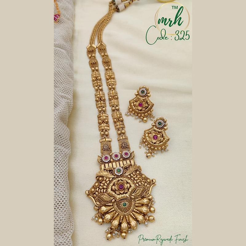 Jewel Addiction Copper Gold Long Necklace Set