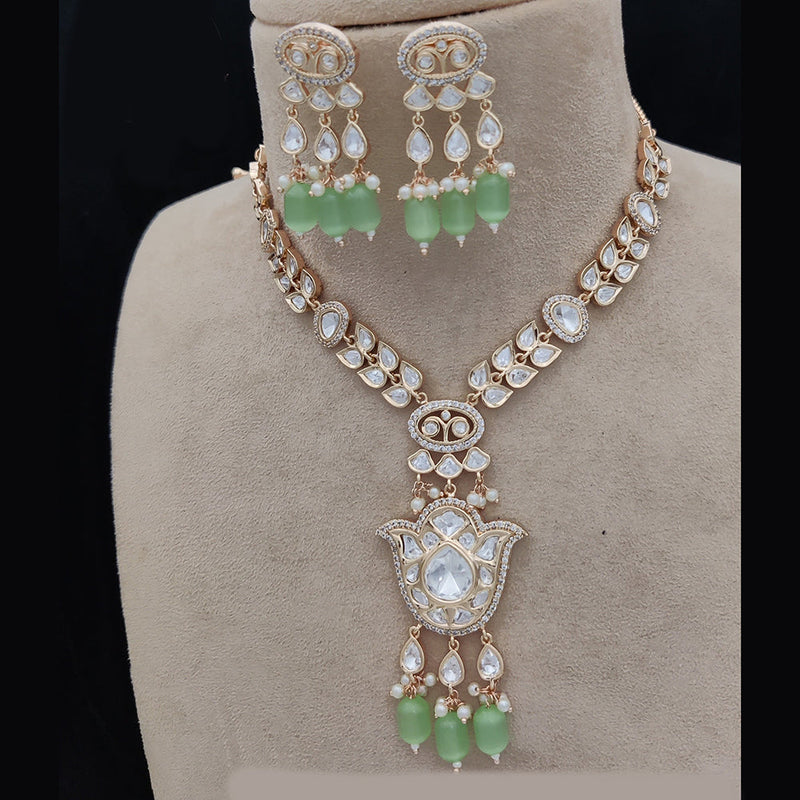 Jewel Addiction Gold Plated Kundan Necklace Set