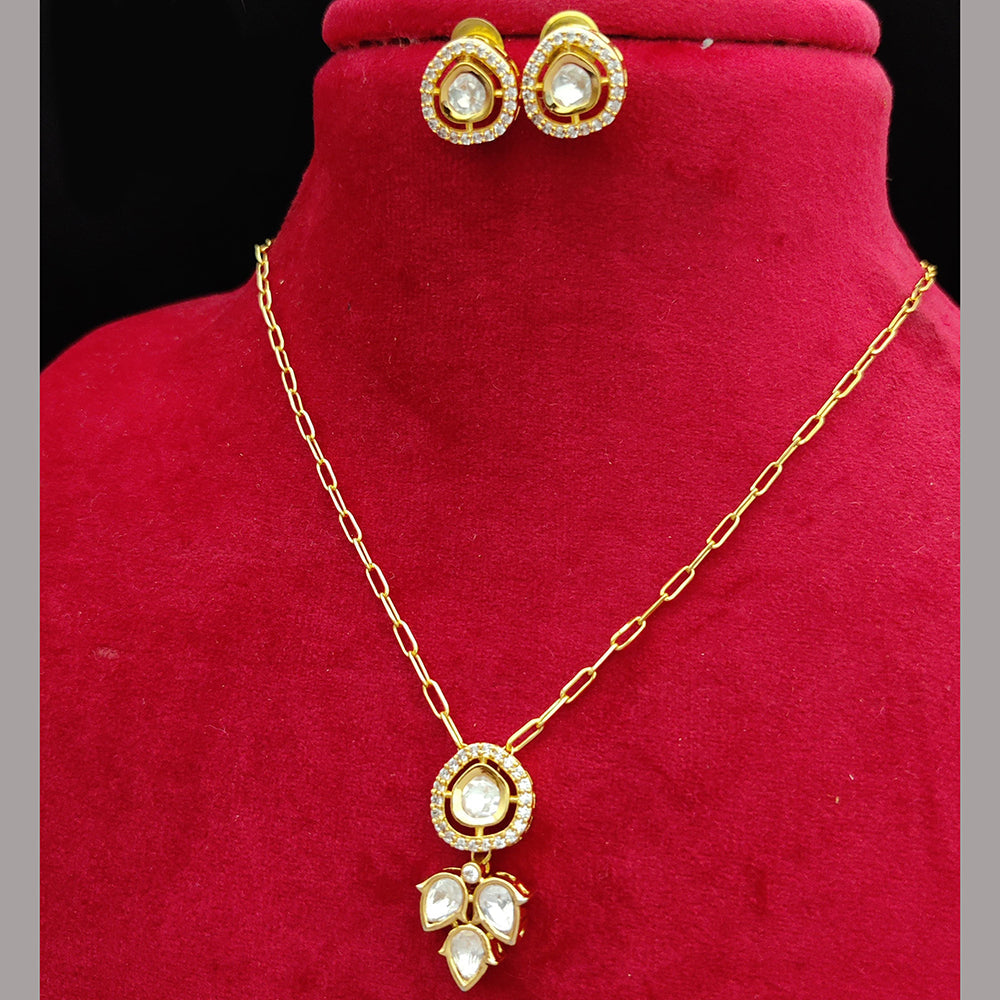 Jewel Addiction Gold Plated Kundan Pendant Set