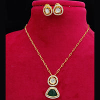 Jewel Addiction Gold Plated Kundan Pendant Set