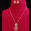 Jewel Addiction Gold Plated Kundan Pendant Set