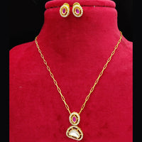 Jewel Addiction Gold Plated Kundan Pendant Set
