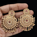 Jewel Addiction Copper Rajwadi Finish Pota Stone Dangler Earrings