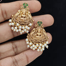 Jewel Addiction Copper Rajwadi Finish Pota Stone Dangler Earrings