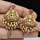 Jewel Addiction Copper Rajwadi Finish Pota Stone Dangler Earrings