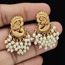 Jewel Addiction Copper Rajwadi Finish Pota Stone Dangler Earrings