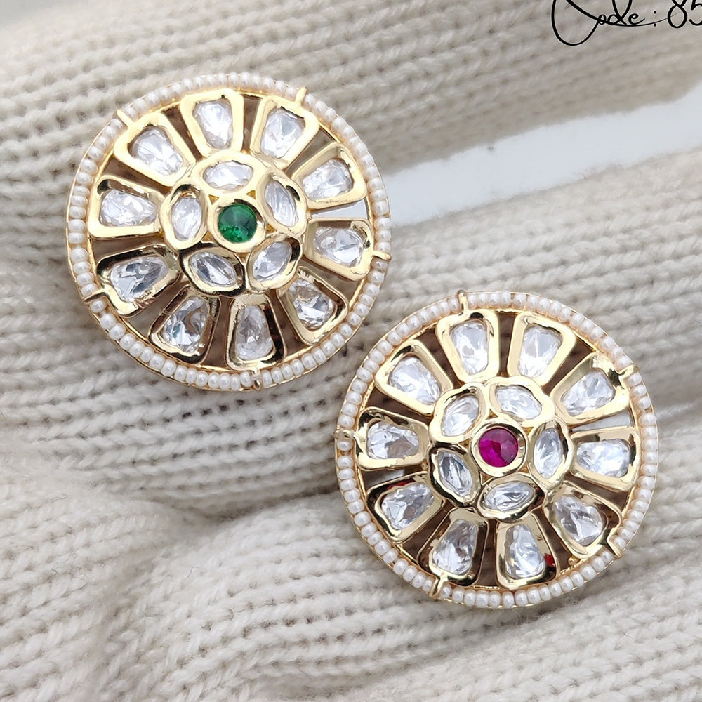 Jewel Addiction Gold Plated Kundan Adjustable Ring (1 Piece Only)