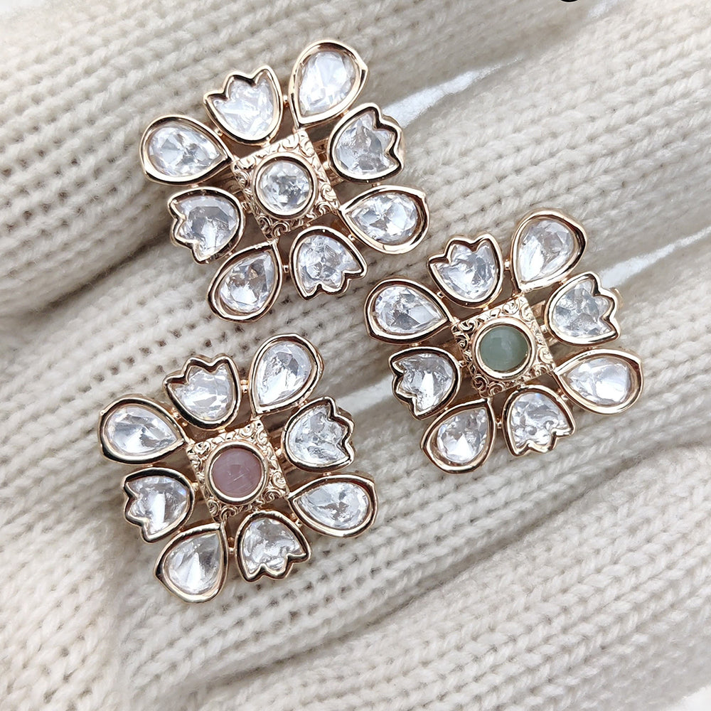 Jewel Addiction Gold Plated Kundan Adjustable Ring (1 Piece Only)