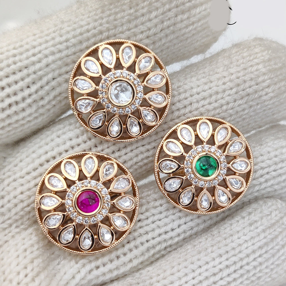 Jewel Addiction Gold Plated Kundan Adjustable Ring (1 Piece Only)