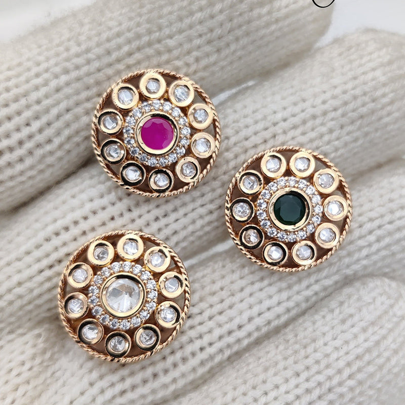 Jewel Addiction Gold Plated Kundan Adjustable Ring (1 Piece Only)