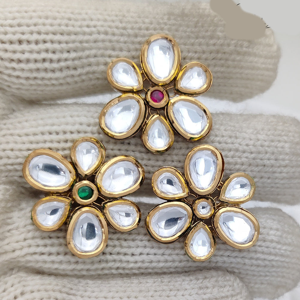 Jewel Addiction Gold Plated Kundan Adjustable Ring (1 Piece Only)