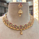 Jewel Addiction Copper Gold Pota Stone Necklace Set