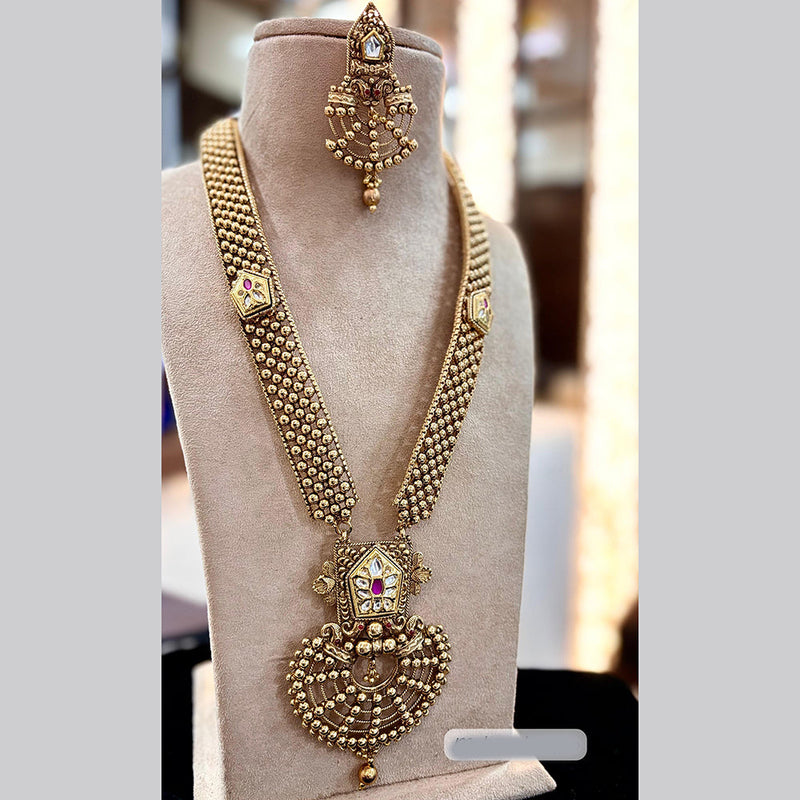 Jewel Addiction Gold Plated Pota Stone Necklace Set