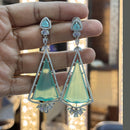 Jewel Addiction Silver Plated Crystal Stone Dangler Earrings