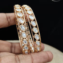 Jewel Addiction Gold Plated Kundan Stone Bangle Set