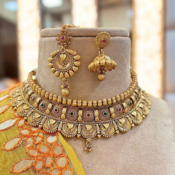 Stone choker necklace gold sales