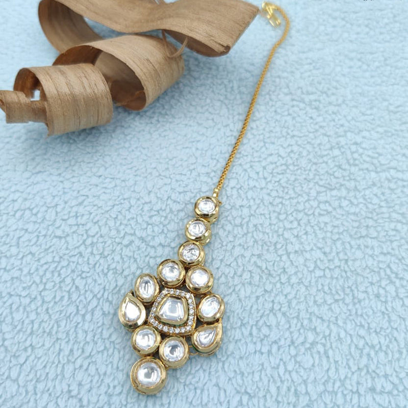 Jewel Addiction Gold Plated Polki Kundan Mangtikka