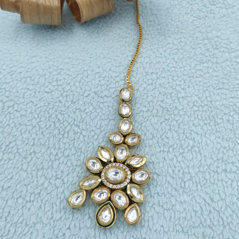 Jewel Addiction Gold Plated Polki Kundan Mangtikka