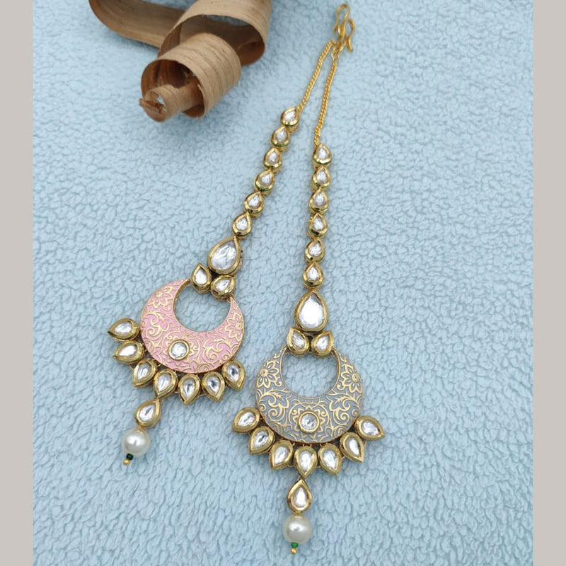 Jewel Addiction Gold Plated Polki Kundan Mangtikka