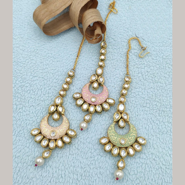 Jewel Addiction Gold Plated Polki Kundan Mangtikka