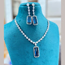 Jewel Addiction Silver Plated AD Necklace Set