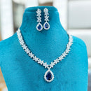 Jewel Addiction Silver Plated AD Necklace Set
