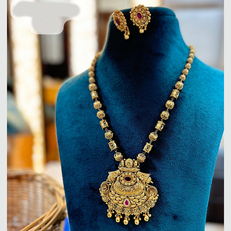 Jewel Addiction Copper Gold Plated Pota Stone Necklace Set