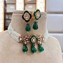 Jewel Addiction Gold Plated Polki Kundan And Pearls Choker Necklace Set
