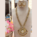 Jewel Addiction Copper Gold Pota Stone Long Necklace Set