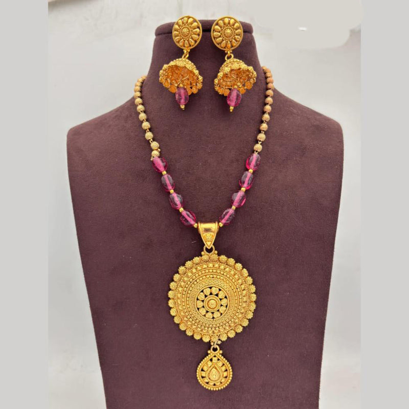 Jewel Addiction Gold Plated Beads Necklace Set