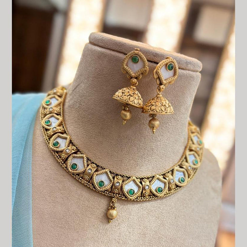 Jewel Addiction Gold Plated Kundan Stone Necklace Set