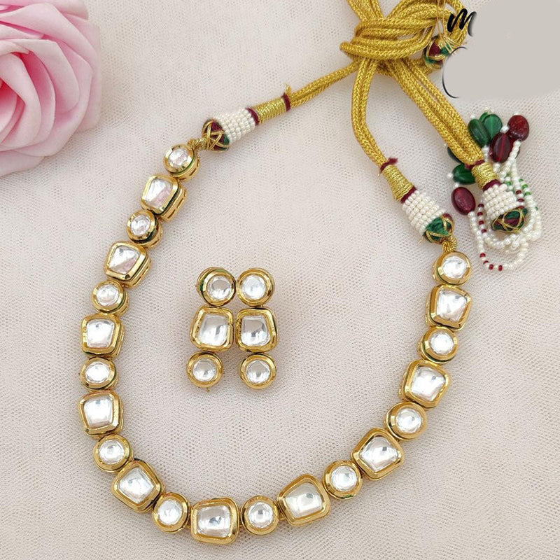 Jewel Addiction Gold Plated Kundan Stone Necklace Set