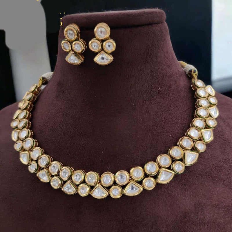 Jewel Addiction Gold Plated Kundan Stone Necklace Set