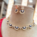 Jewel Addiction Gold Plated Polki Kundan Stone Meenakari Necklace Set