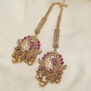 Jewel Addiction Gold Plated Pota Stone And Beads Maangtikka