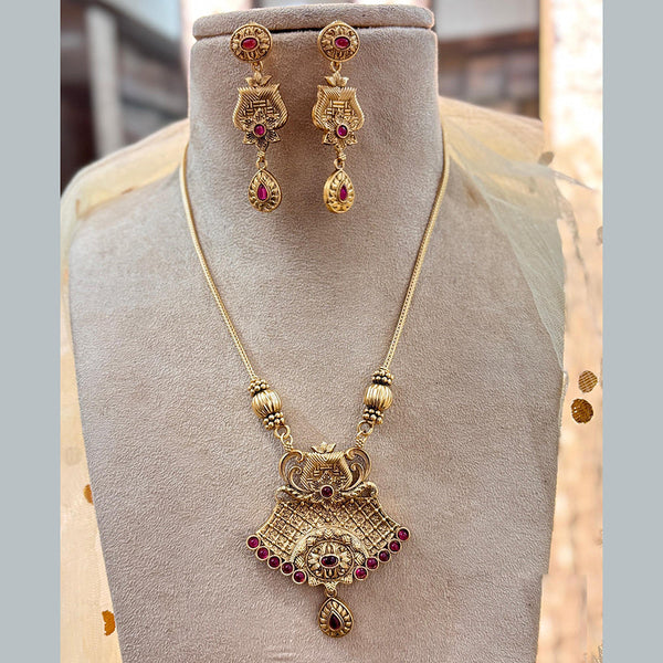 Jewel Addiction Gold Plated Pota Stone Necklace Set