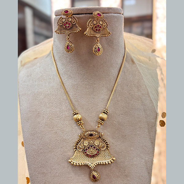 Jewel Addiction Gold Plated Pota Stone Necklace Set