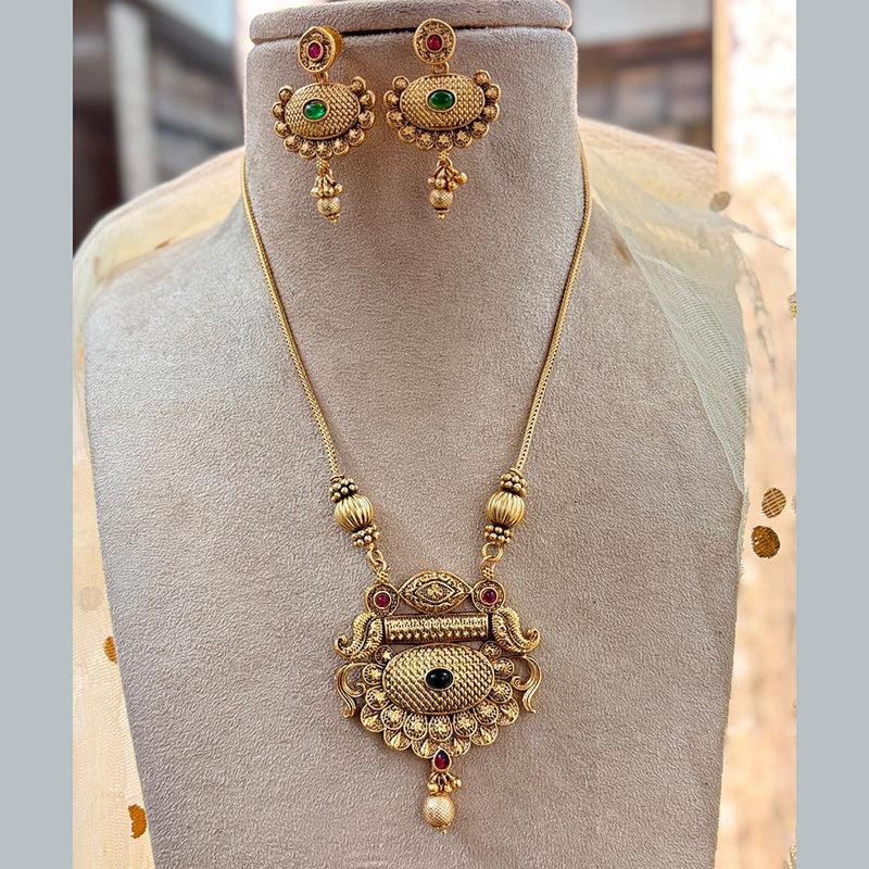 Jewel Addiction Gold Plated Pota Stone Necklace Set