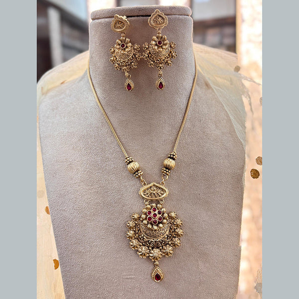 Jewel Addiction Gold Plated Pota Stone Necklace Set