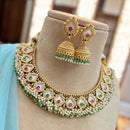Jewel Addiction Gold Plated Pota Stone Necklace Set