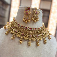Jewel Addiction Gold Plated Pota Stone Necklace Set