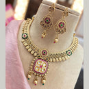 Jewel Addiction Gold Plated Pota Stone Necklace Set