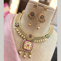 Jewel Addiction Gold Plated Pota Stone Necklace Set