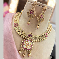 Jewel Addiction Gold Plated Pota Stone Necklace Set